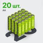 Батарейки солевые Defender R6-20F AA ( пальчиковые ) , 20 штук в упаковке - изображение