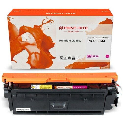 Тонер-картридж Print-Rite TRHGLAYPU1J CF363X пурпурный (9500стр.) для HP CLJ M552dn/M553dn/M553N/M553x картридж лазерный trhglaypu1j pr cf363x для hp m552dn m553dn m553n m553x 9500k пурпурный