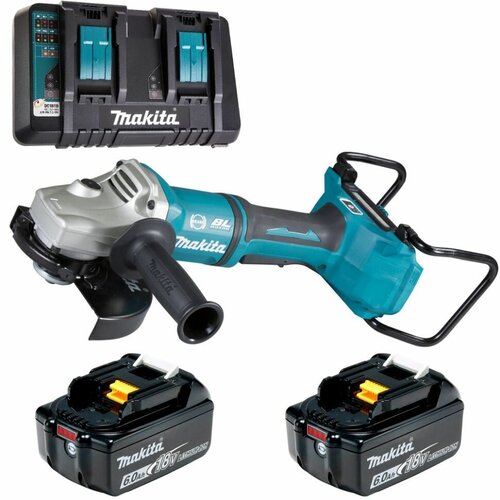 Шлифмашина угловая аккумуляторная 36В LXT - 180мм аккумулятор 2х6Ач и зу Makita DGA701PG2 5669000₽