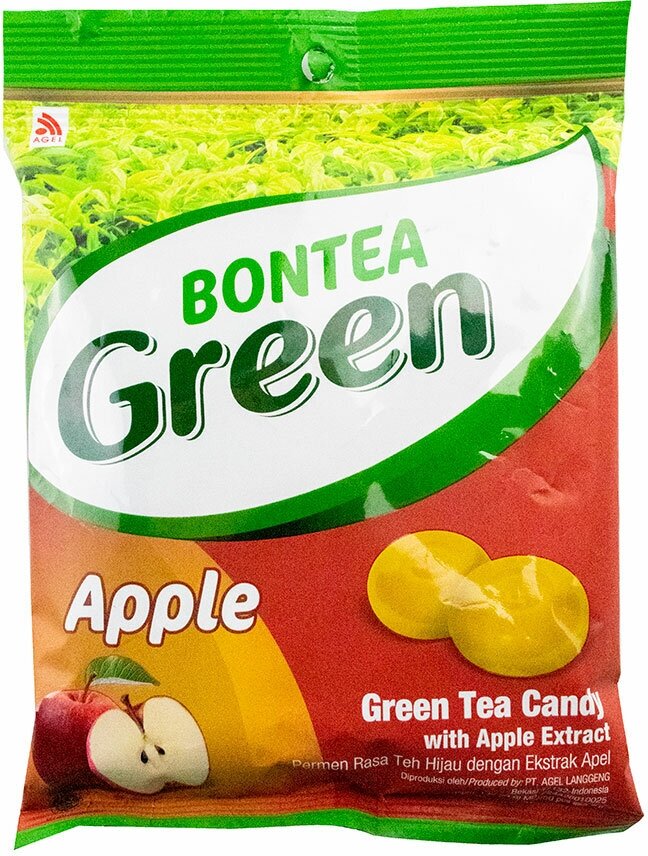 Леденцы с зеленым чаем и экстрактом яблока - "Bontea Green" Apple - фотография № 1