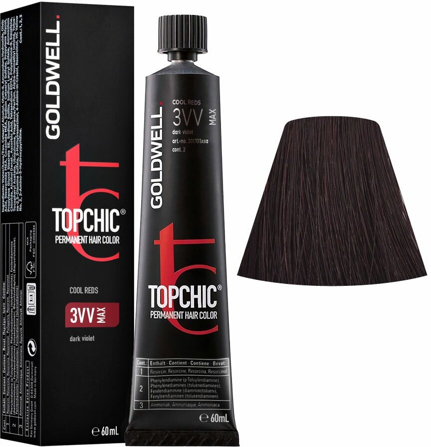 Goldwell Topchic - Краска для волос 3VV Max чернослив 60 мл