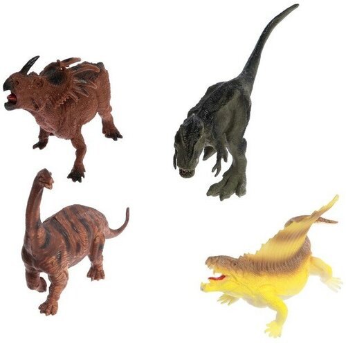 Набор динозавров «Юрский период», 4 фигурки набор динозавров юрский период 4 фигурки комплект из 4 шт