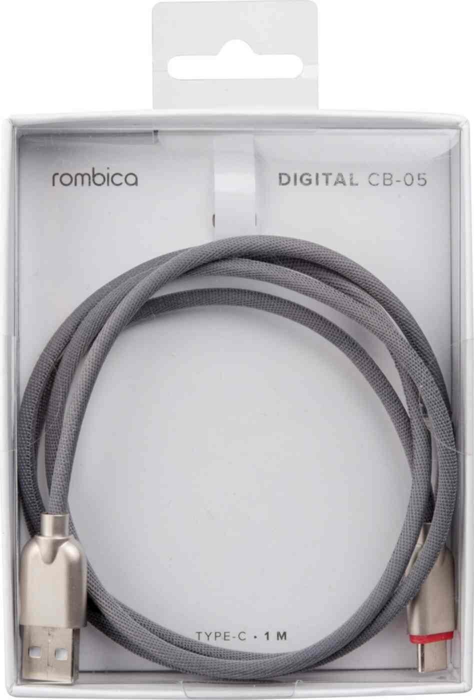 Кабель Rombica Digital CB-05, USB Type-C (m), USB A(m), 1м, серый [cb-cb05] Noname - фото №4