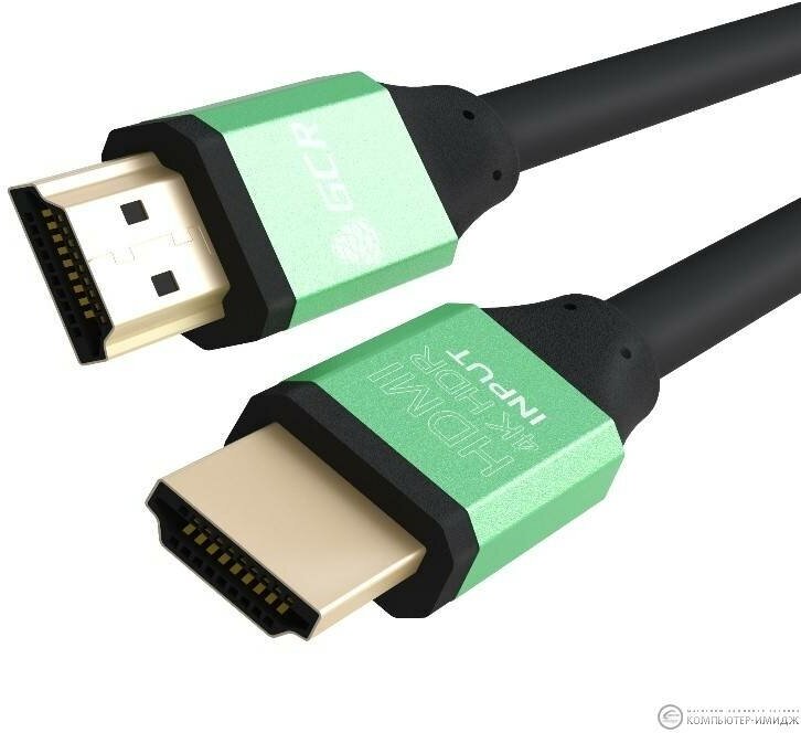 Кабель GCR HDMI - HDMI (GCR-HM461), 1.2 м, зеленый/черный - фотография № 5