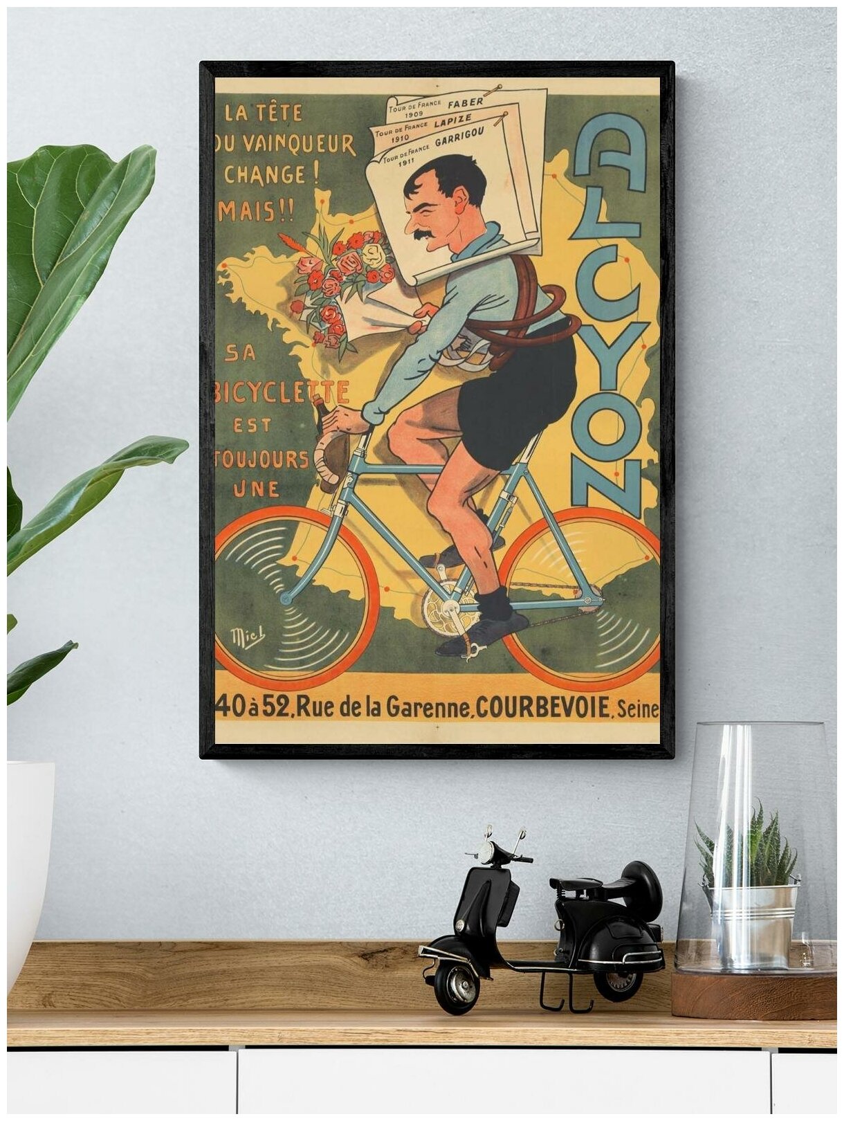 Постер / Плакат / Картина Велосипеды - Лидер велосипедов Alcyon 50х70 см в подарочном тубусе