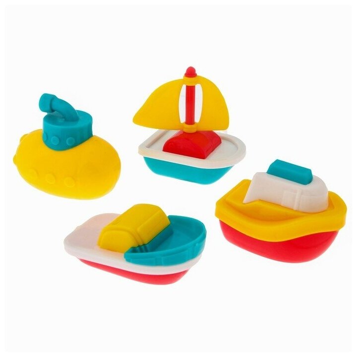 Набор игрушек для ванны «Кораблики» , 4шт