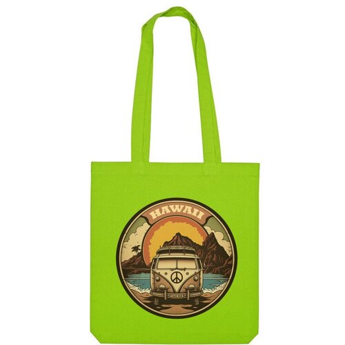 Сумка шоппер Us Basic, зеленый сумка ретро гавайи желтый