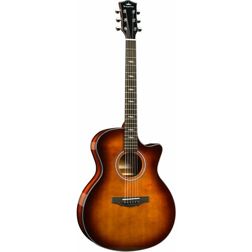 KEPMA F1E-GA Cherry Sunburst электроакустическая гитара, цвет вишневый санберст, в комплекте чехол
