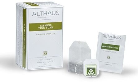 Чай Althaus Jasminе Ting Yuan зеленый с ароматом жасмина Deli Pack, 20 пакетиков