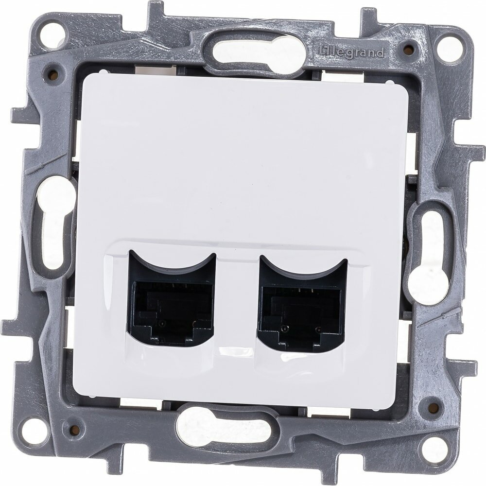 Legrand Роз 2ХRJ45 5е UTP БЕЛ ETIKA 672255