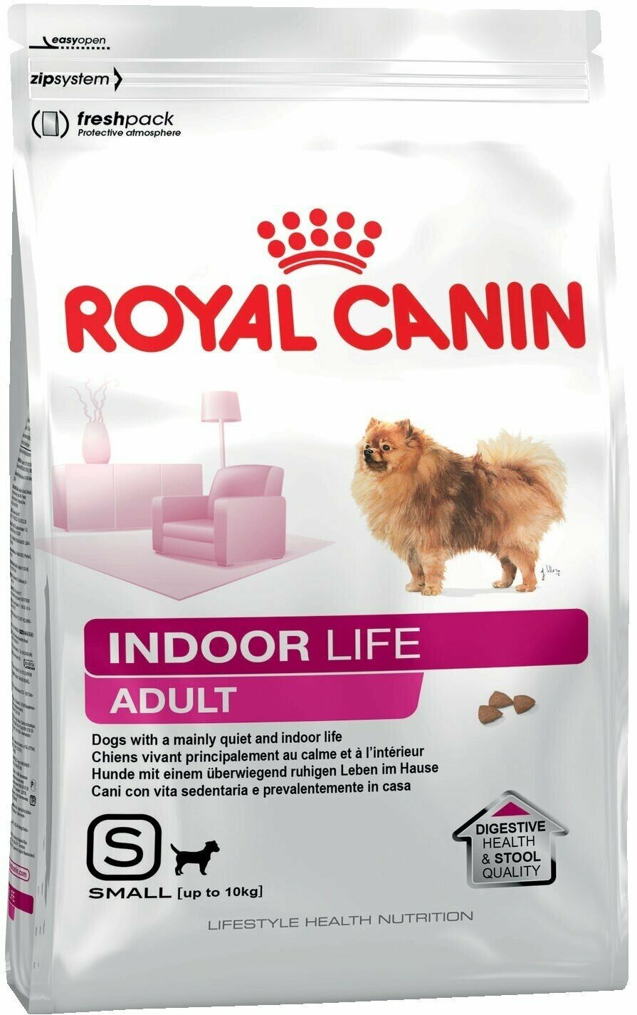 Корм сухой для взрослых собак Royal Canin Mini Indoor Adult (Мини Индор Эдалт) мелких размеров, живущих в помещении, 0,5кг - фотография № 3