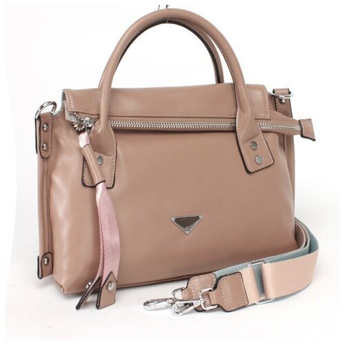 фото "сумка женская натуральная кожа gu 1201-9906, 1отд+евро/карм, плеч/ремень, бежевый 234995" adelia