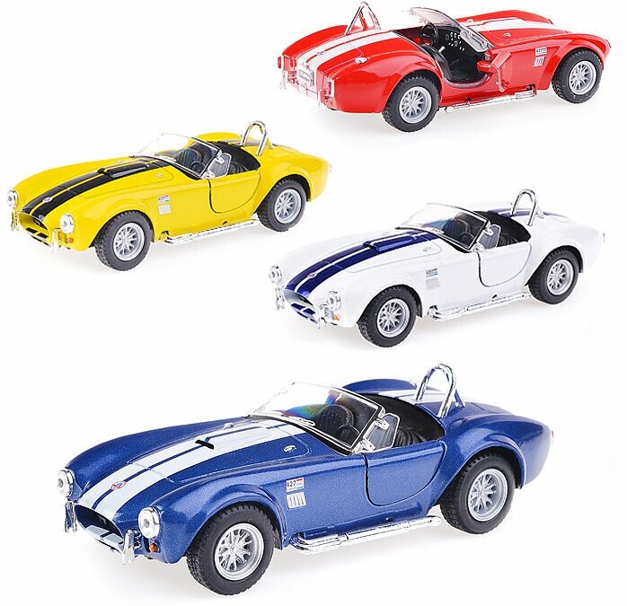 Машинка металлическая Kinsmart 1:32 "1965 Shelby Cobra 427 S/C" KT5322D инерционная / Синий - фотография № 17