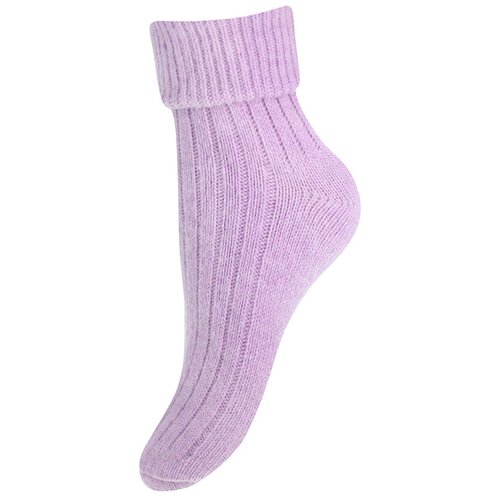 фото Женские носки mademoiselle средние, вязаные, размер unica (35-40), фиолетовый
