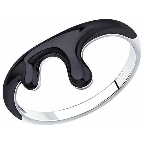 Кольцо SKLV из серебра с эмалью 94013146, размер 18.5
