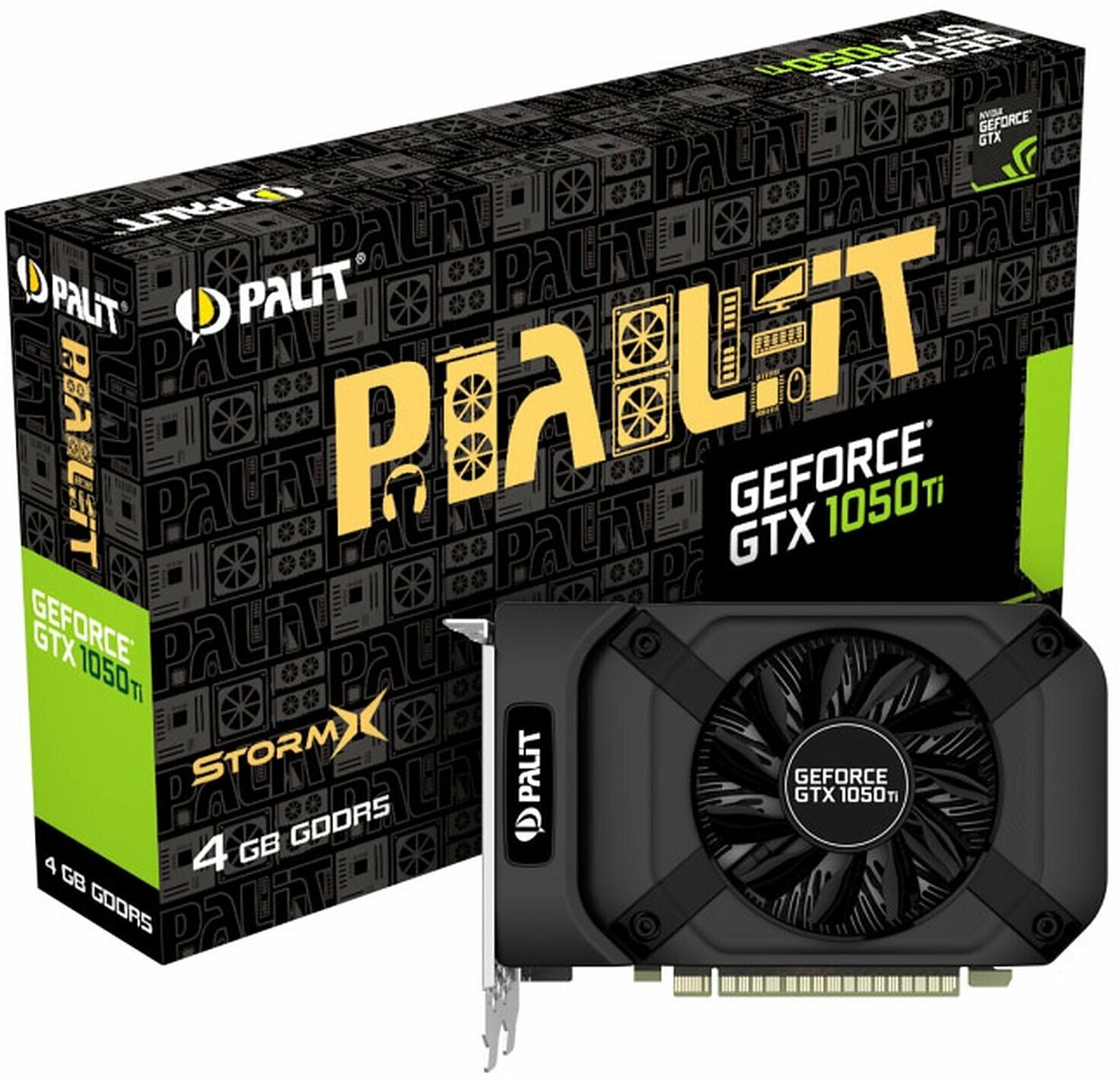 Видеокарта Palit GeForce GTX 1050 Ti StormX 4GB (NE5105T018G1-1076F)