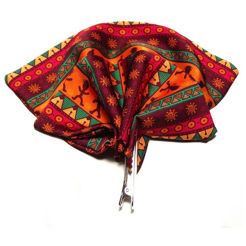 фото Нагрудный платок "африка/пирамиды",паше в карман пиджака,шёлковый, двухсторонний, 18 х 18 см bontik