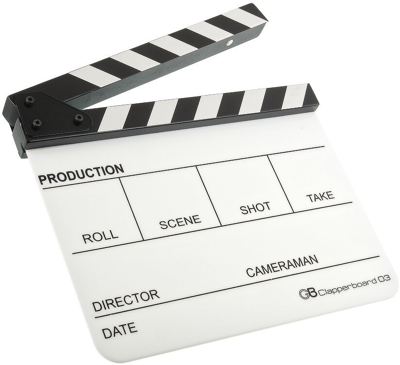 Кинохлопушка GreenBean Clapperboard 03 (белая)