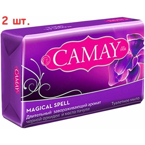 Camay Мыло туалетное Magique, Черная орхидея, 85 г ,2 шт