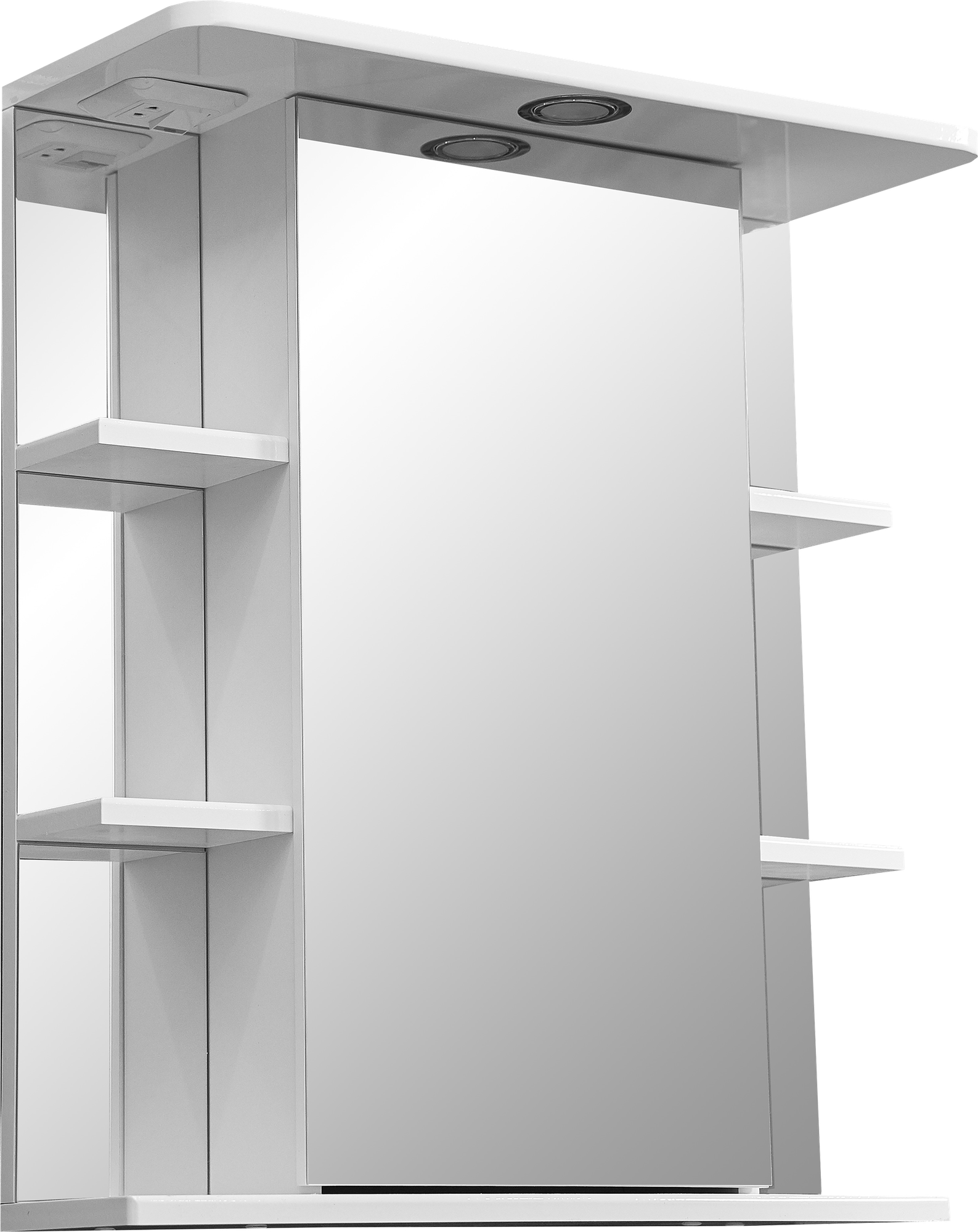 Зеркальный шкаф Stella Polar Концепт Лаура 60/C SP-00000050 60 см подвесной с подсветкой белый правый
