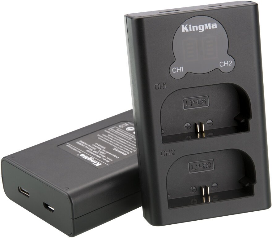 Зарядная станция Kingma для двух аккумуляторов Canon LP-E6