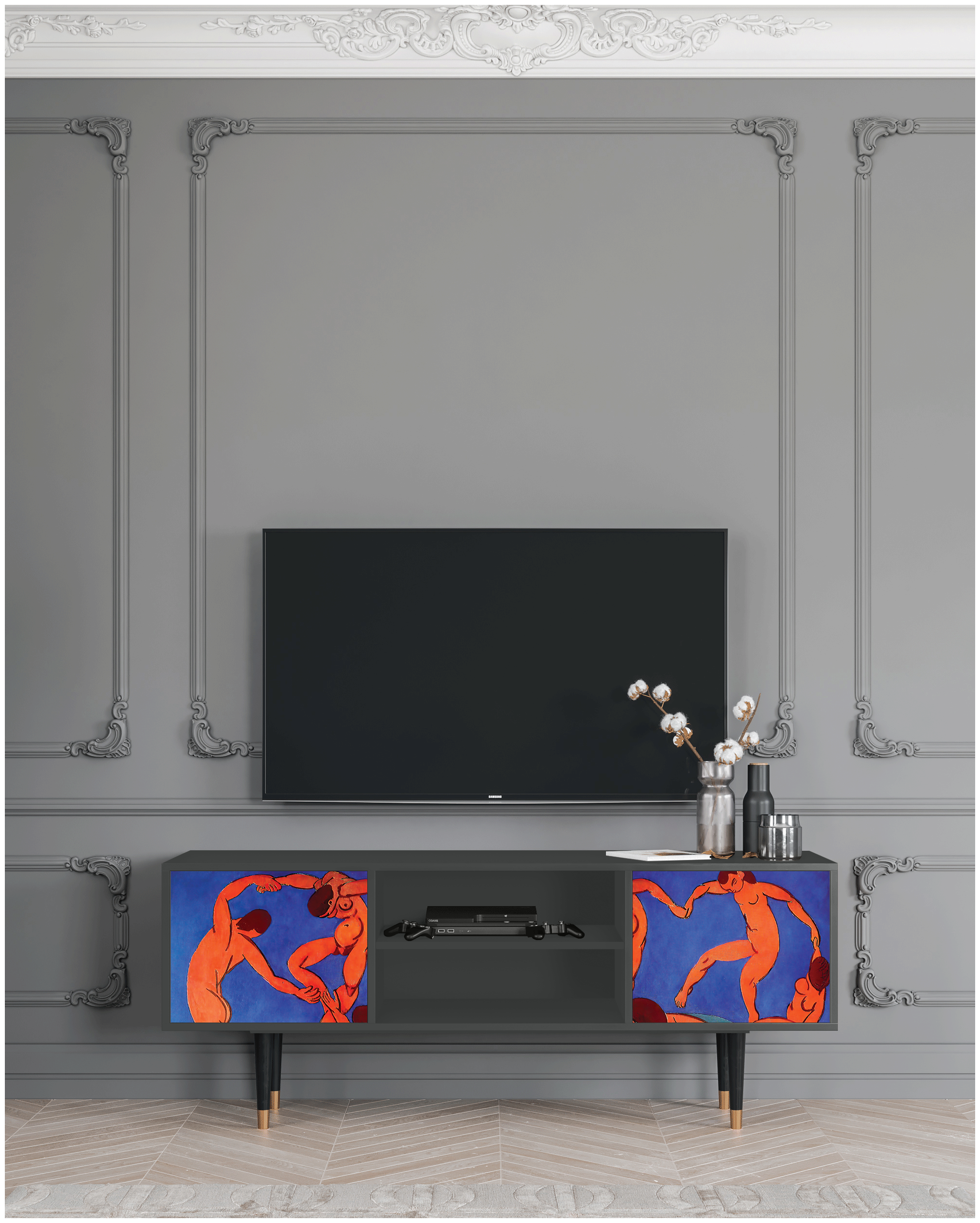 ТВ-Тумба - STORYZ - T2 The Dance by Henri Matisse , 170 x 69 x 48 см, Антрацит