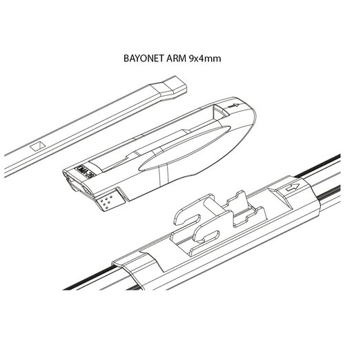 Osawa адаптеры OMA28 (BAYONET ARM 9x4mm) 2шт.