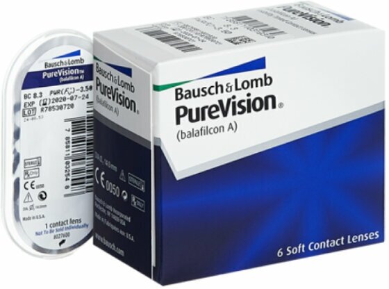 Контактные линзы Bausch & Lomb PureVision, 6 шт., R 8,6, D -7,5