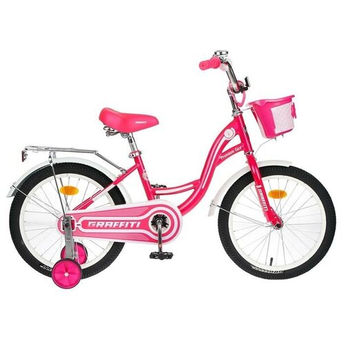 фото Graffiti велосипед 18" graffiti premium girl, цвет розовый/белый