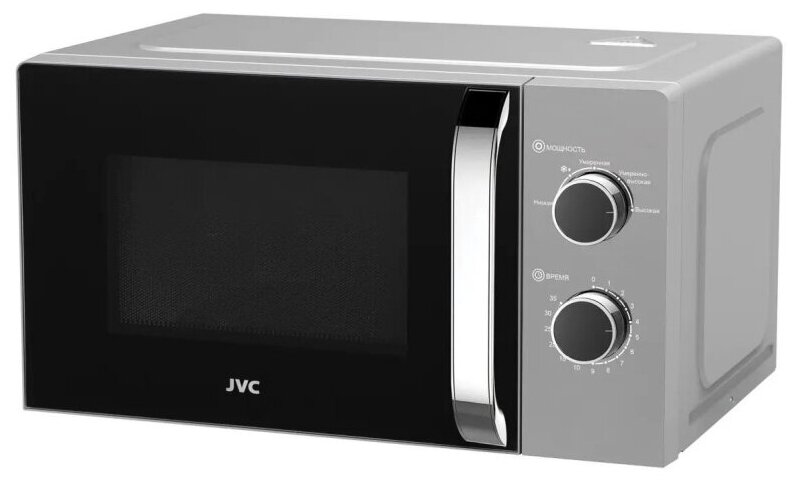 Микроволновая печь JVC JK-MW147M, 700ВТ, 20л., серебристый - фотография № 1