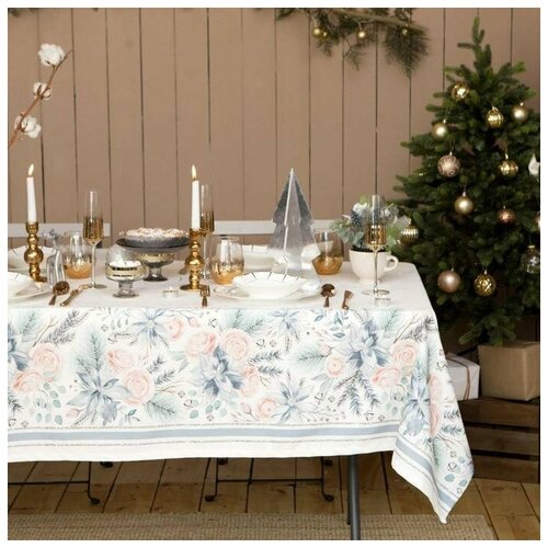 Скатерть 149x110 см Прямоугольная Новогодняя Саржа 4034₽