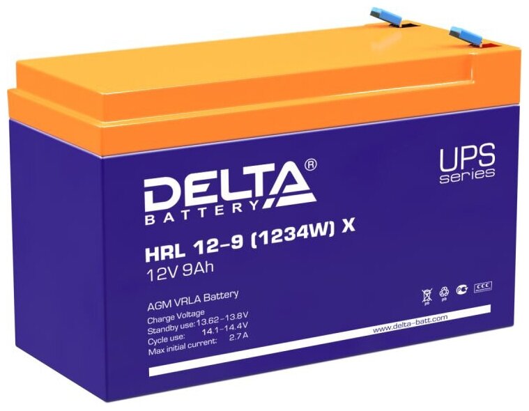 Батарея для ИБП Delta HRL 12-9 1234W X 12В 9Ач