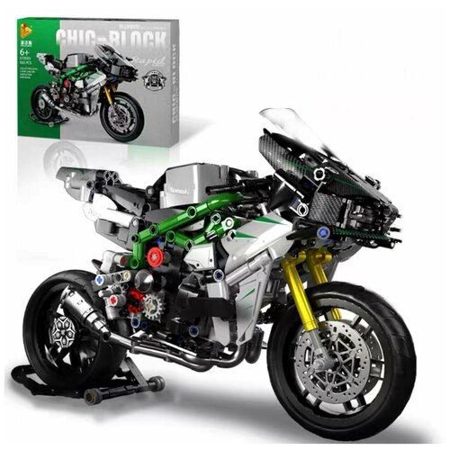 Конструктор Техника Technic Зеленый гоночный мотоцикл 858 деталей 4200₽