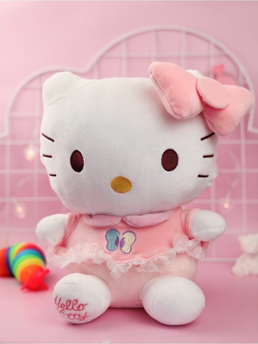 Мягкая игрушка hello kitty (хеллоу китти) 35 см