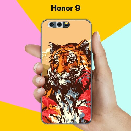 Силиконовый чехол на Honor 9 Тигр / для Хонор 9 силиконовый чехол на honor 9 хонор 9 волшебный тигр