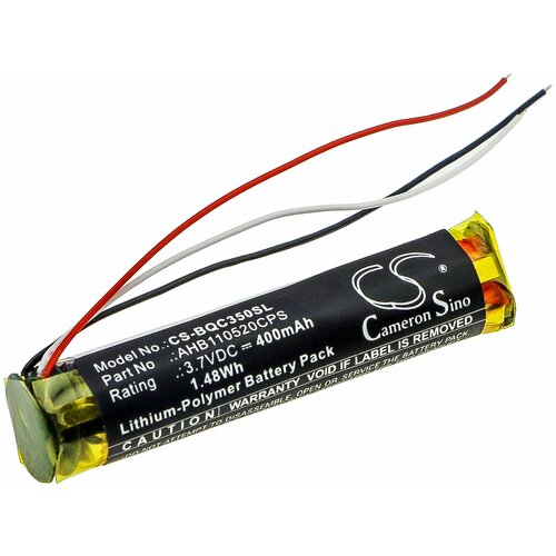 аккумуляторная батарея cameronsino cs bqs100sl для bose soundsport wireless 3 7v 60mah 0 22wh Аккумуляторная батарея CameronSino CS-BQC350SL для BOSE Quietcomfort 35, QC3 3.7V 400mAh / 1.48Wh