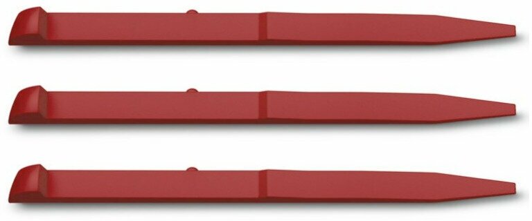 Зубочистка, 3 шт, для перочинных ножей 58 мм, 65 мм и 74 мм Victorinox красный A.6141.1.10