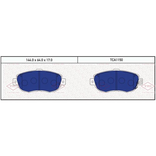Колодки тормозные дисковые перед TMI TATSUMI TCA1150 2220₽