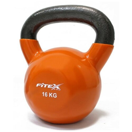 фото Гиря в виниловой оболочке 16 кг fitex pro