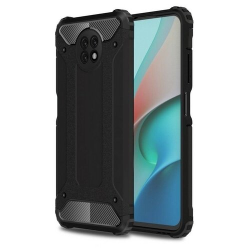 фото Противоударная накладка armor case для xiaomi redmi note 9t черный opt-mobile