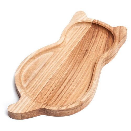 фото Деревянная доска для подачи блюд drevmade кошка dmdm06w