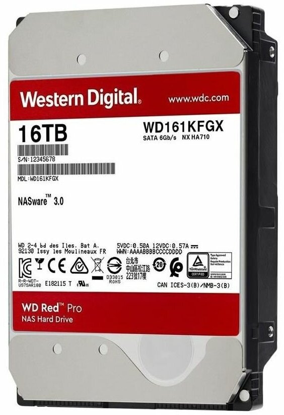 Жесткий диск WD Red Pro , 16ТБ, HDD, SATA III, 3.5" - фото №5