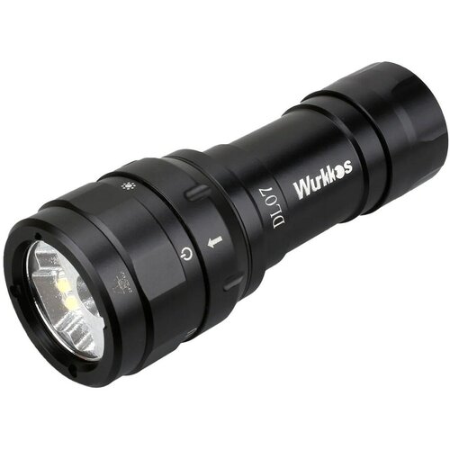 Фонарь Wurkkos DL07 (1xCree XPL HI, 4xLH351D, 1xCree XPE Red, 1xLG UV, IPX8 100m, 1x26650 5000mAh+з/у в комплекте, черный)