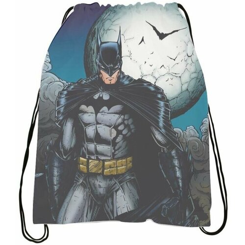 Сумка-мешок BUGRIKSHOP принт "Бэтмен, The Batman" - BМ0013 разноцветный, размер 40 на 35 см