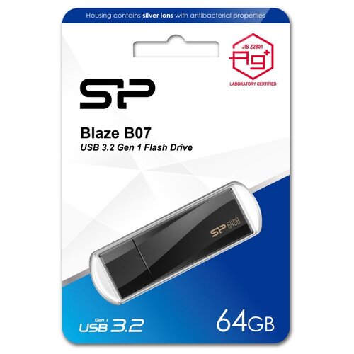 USB флешка 64Gb Silicon Power Blaze B07 USB 3.2 Gen 1 (USB 3.0)
