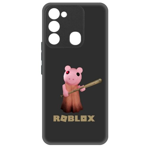 Чехол-накладка Krutoff Soft Case Roblox-Пигги для TECNO Spark Go 2022 черный чехол накладка krutoff soft case roblox заключенный для tecno spark go 2022 черный