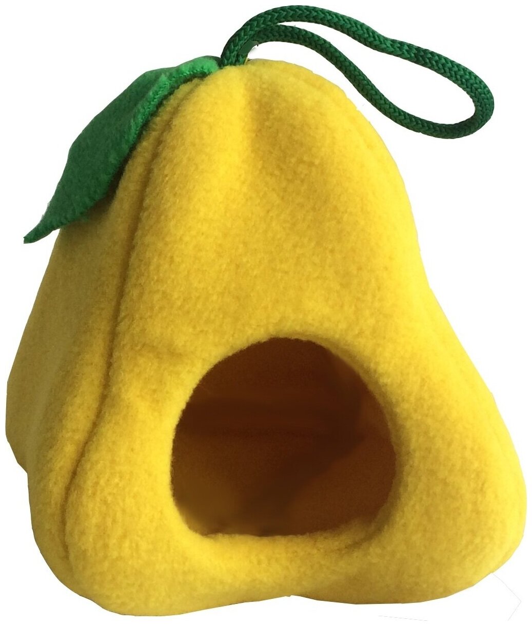 Домик для грызунов Монморанси Груша, цвет: желтый, 10х10х12 см.