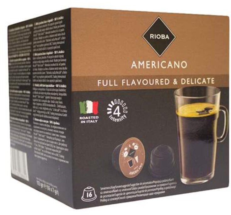 Капсулы для кофе-машин Nescafe Dolce Gusto/Кофе в капсулах Rioba Dolce Gusto Americano, 16 порций