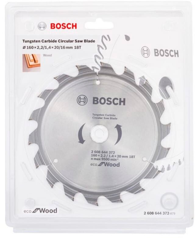 Диск пильный Bosch твердосплавный 160x20/16х18 (372)