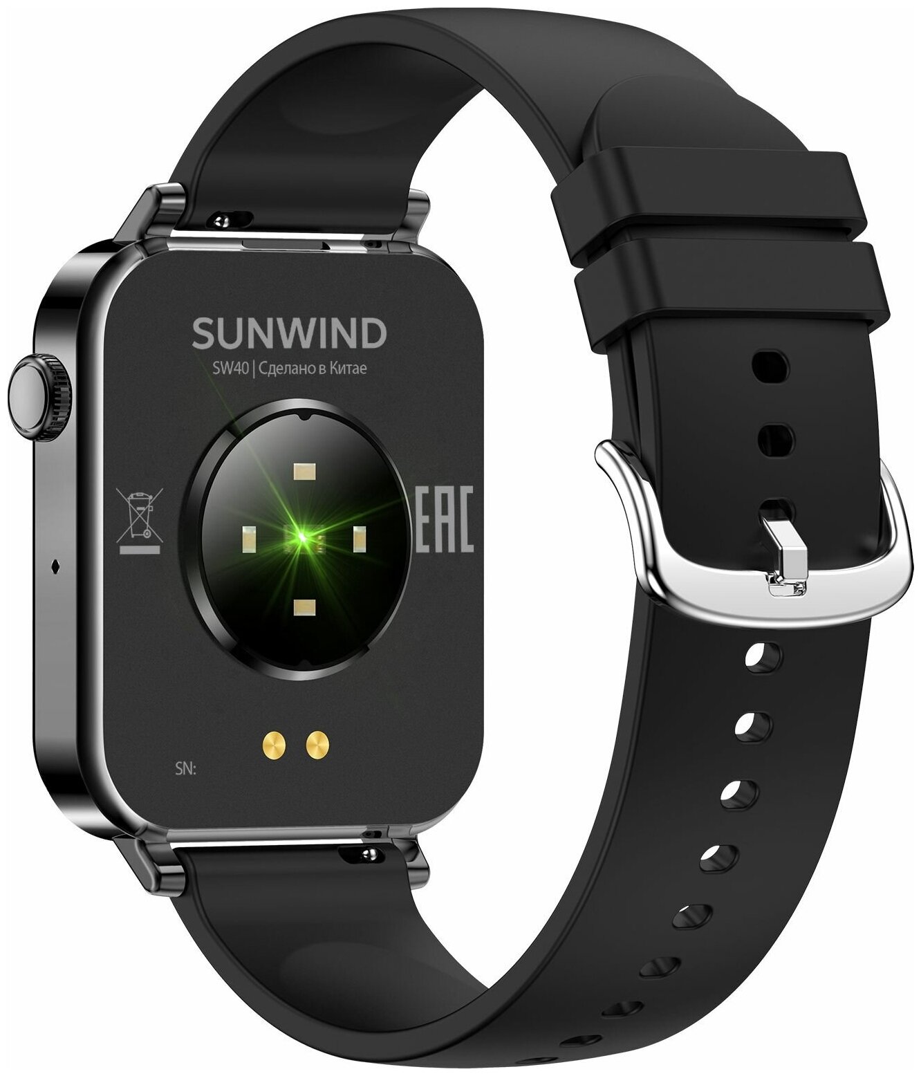 Смарт-часы SunWind SW40 1.69" TFT корп. черный рем. черный (SW40B)